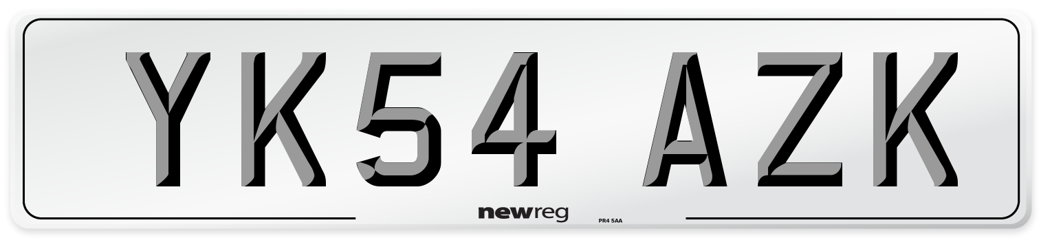 YK54 AZK Number Plate from New Reg